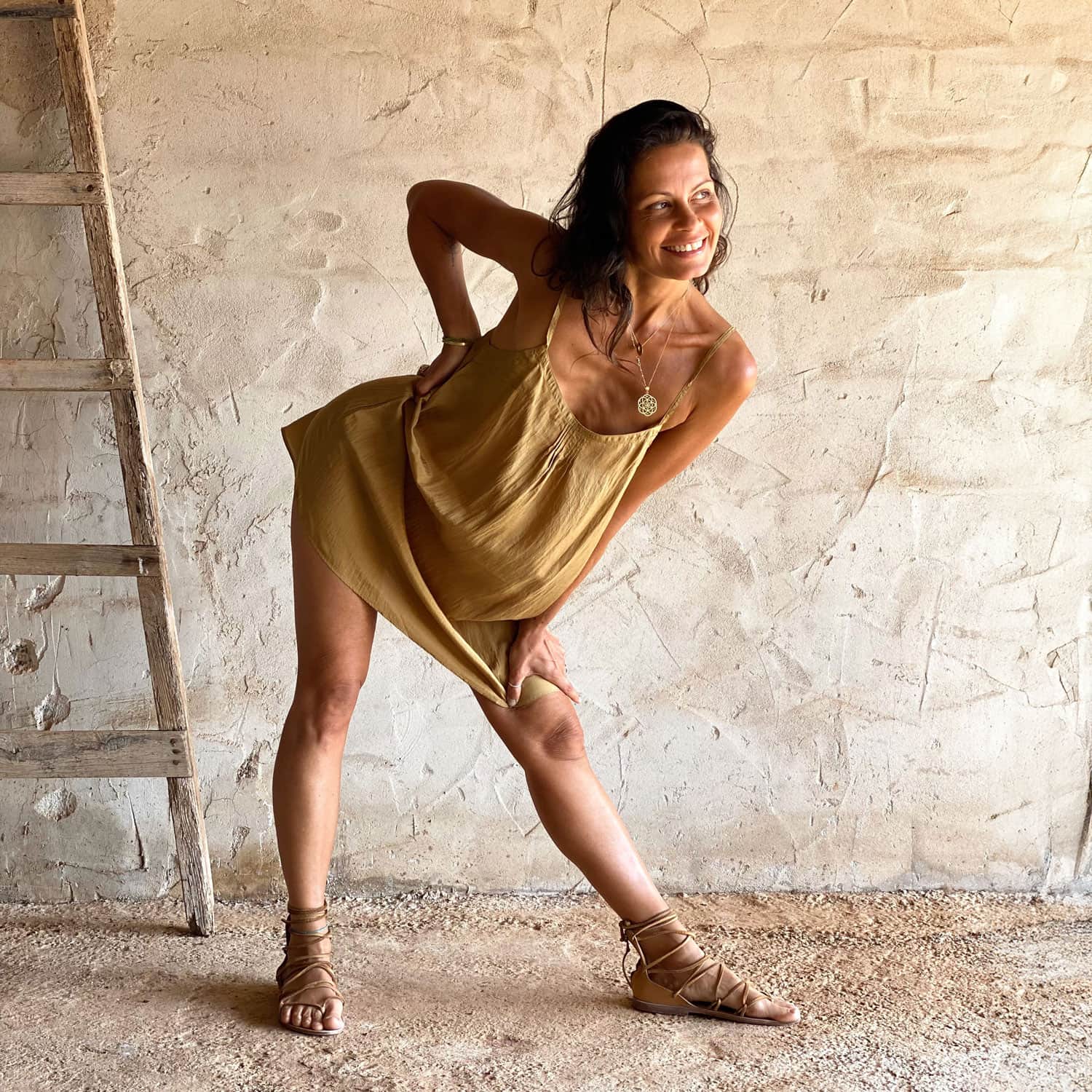 Selene Dress - Women - HS Habotai Silk 40 - S050 Antique Bronze - n°74 E - Shop - 7400000136593