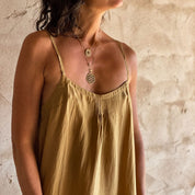 Selene Dress - Women - HS Habotai Silk 40 - S050 Antique Bronze - n°74 E - Shop - 7400000136593