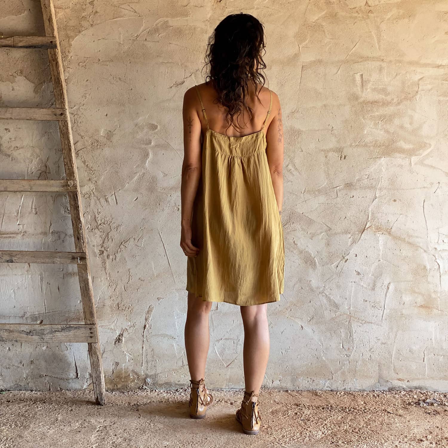 Selene Dress - Women - HS Habotai Silk 40 - S050 Antique Bronze - n°74 E - Shop - 7400000136593