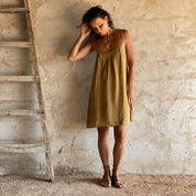 Selene Dress - Women - HS Habotai Silk 40 - S050 Antique Bronze - n°74 E - Shop - 7400000136593