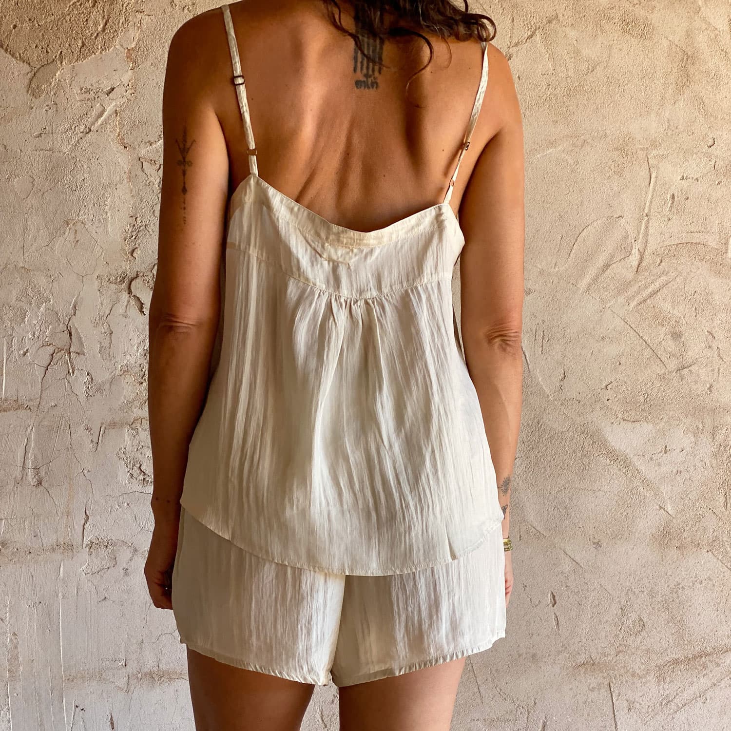 Selene Top - Women - HS Habotai Silk 40 - S000 Natural - n°74 E - Shop - 7400000136612