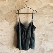 Selene Top - Women - HS Habotai Silk 40 - S021 Dark Green Grey - n°74 E - Shop - 7400000136615