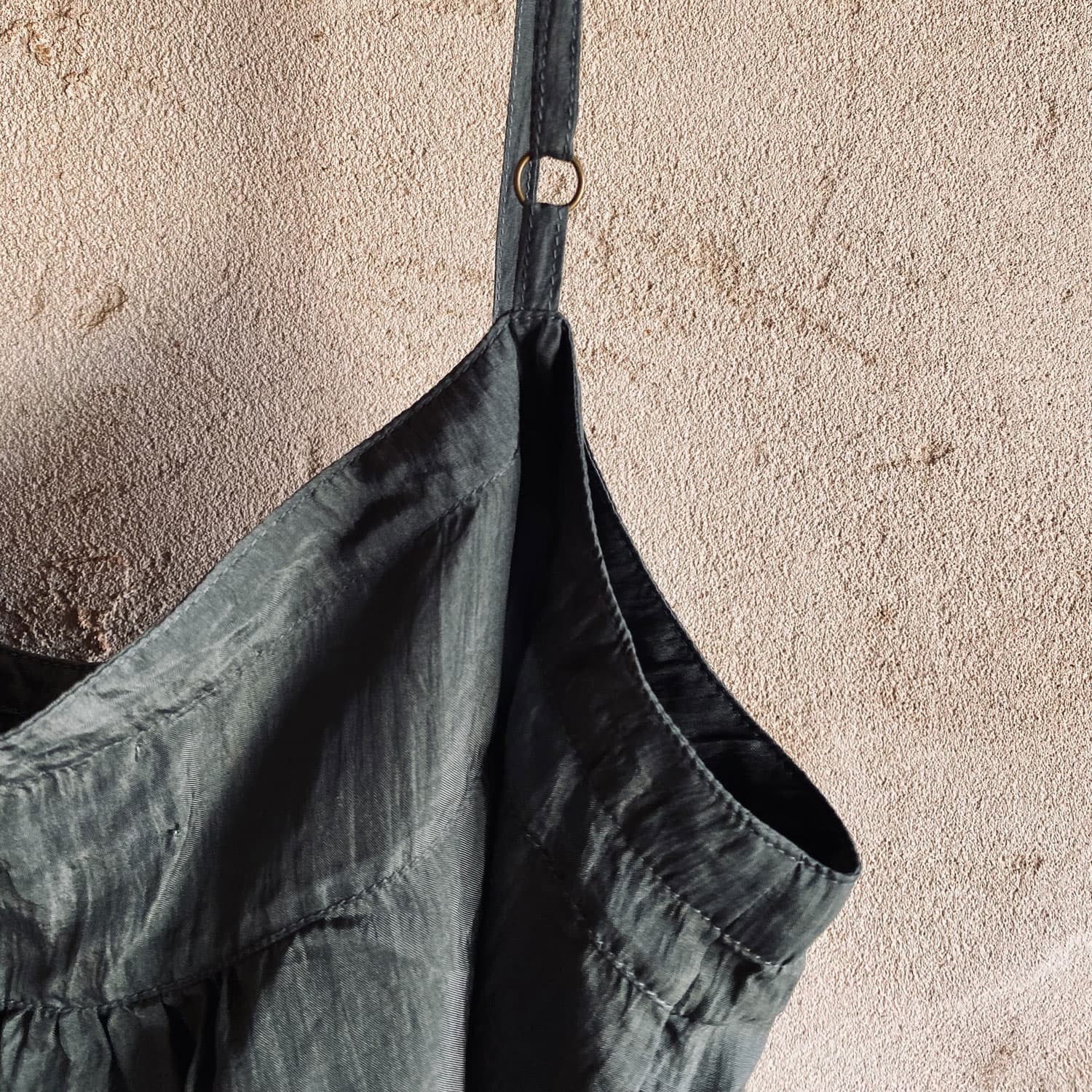 Selene Top - Women - HS Habotai Silk 40 - S021 Dark Green Grey - n°74 E - Shop - 7400000136615