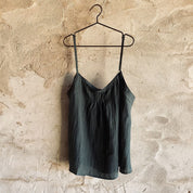 Selene Top - Women - HS Habotai Silk 40 - S021 Dark Green Grey - n°74 E - Shop - 7400000136615
