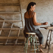 Selene Top - Women - HS Habotai Silk 40 - S045 Stone Grey