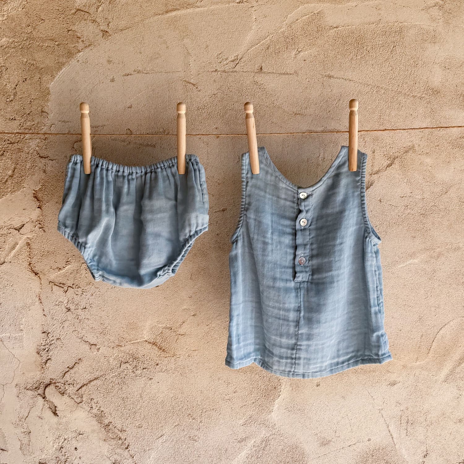 Stef Shirt - Baby - DS Double Saloo - S046 Sweet Blue - n°74 E - Shop - 7400000137181