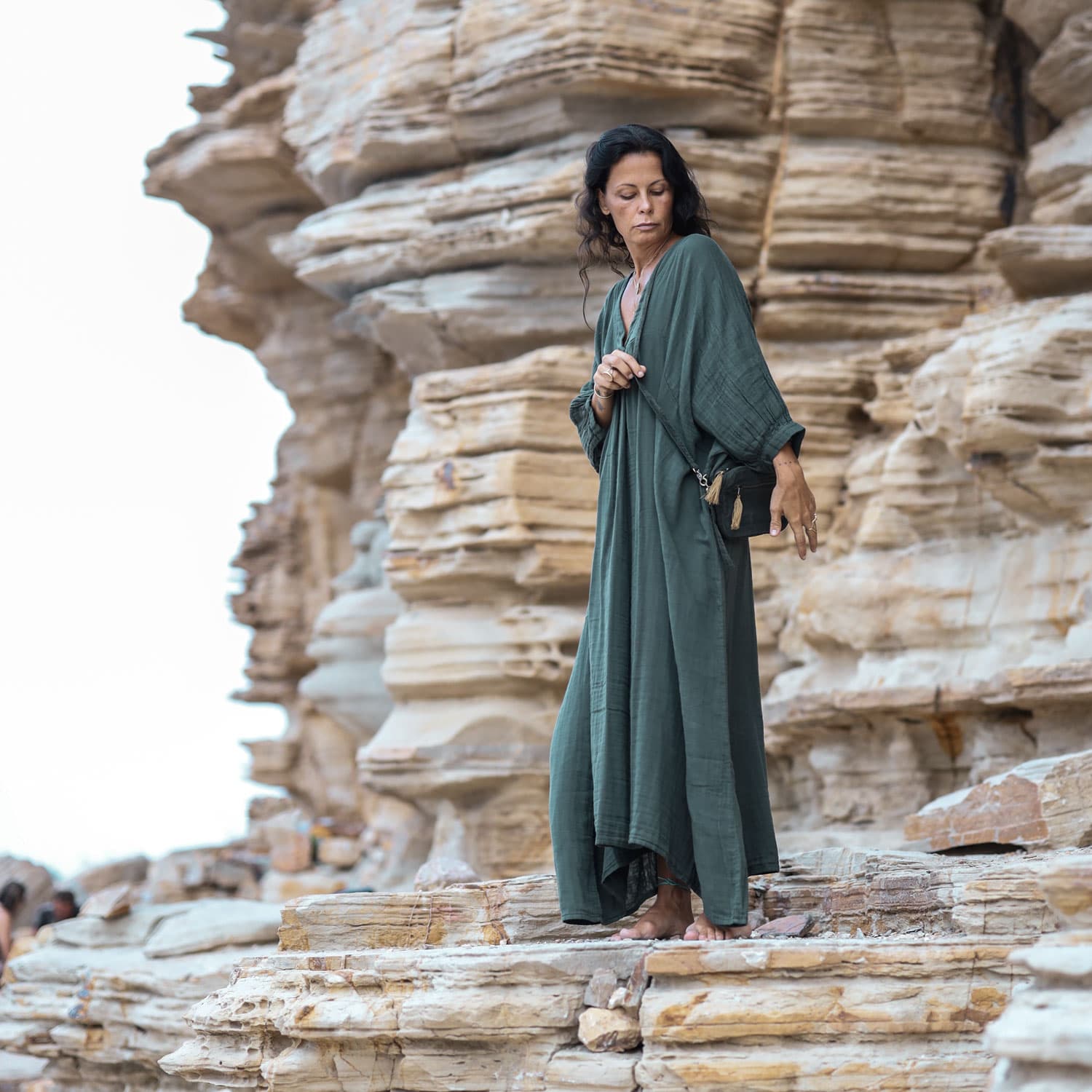 Valou Long Dress - Women - DS Double Saloo - S021 Dark Green Grey - n°74 E - Shop - 7400000136643