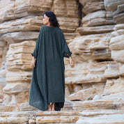 Valou Long Dress - Women - DS Double Saloo - S021 Dark Green Grey - n°74 E - Shop - 7400000136643