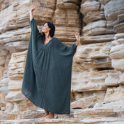 Valou Long Dress - Women - DS Double Saloo - S021 Dark Green Grey - n°74 E - Shop - 7400000136643