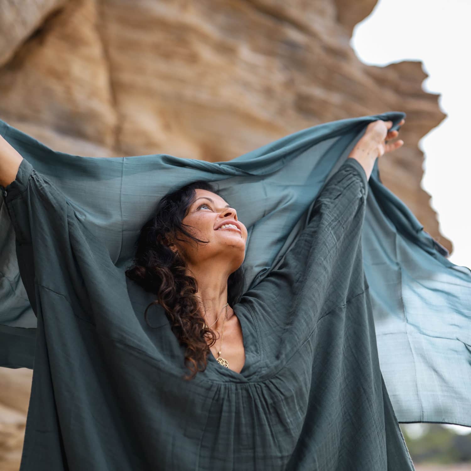 Valou Long Dress - Women - DS Double Saloo - S021 Dark Green Grey - n°74 E - Shop - 7400000136643