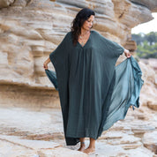 Valou Long Dress - Women - DS Double Saloo - S021 Dark Green Grey - n°74 E - Shop - 7400000136643