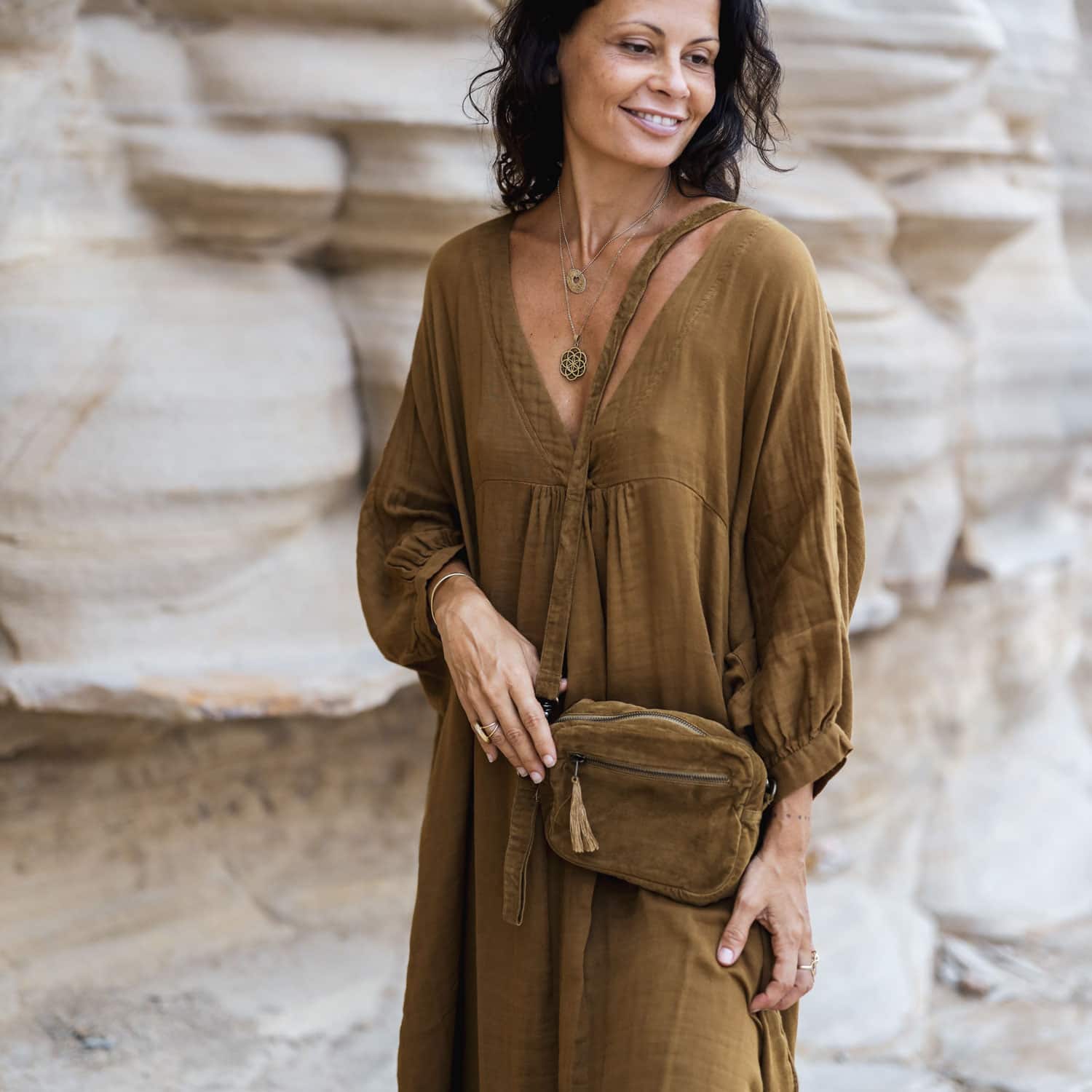 Valou Long Dress - Women - DS Double Saloo - S050 Antique Bronze - n°74 E - Shop - 7400000136644