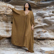 Valou Long Dress - Women - DS Double Saloo - S050 Antique Bronze - n°74 E - Shop - 7400000136644