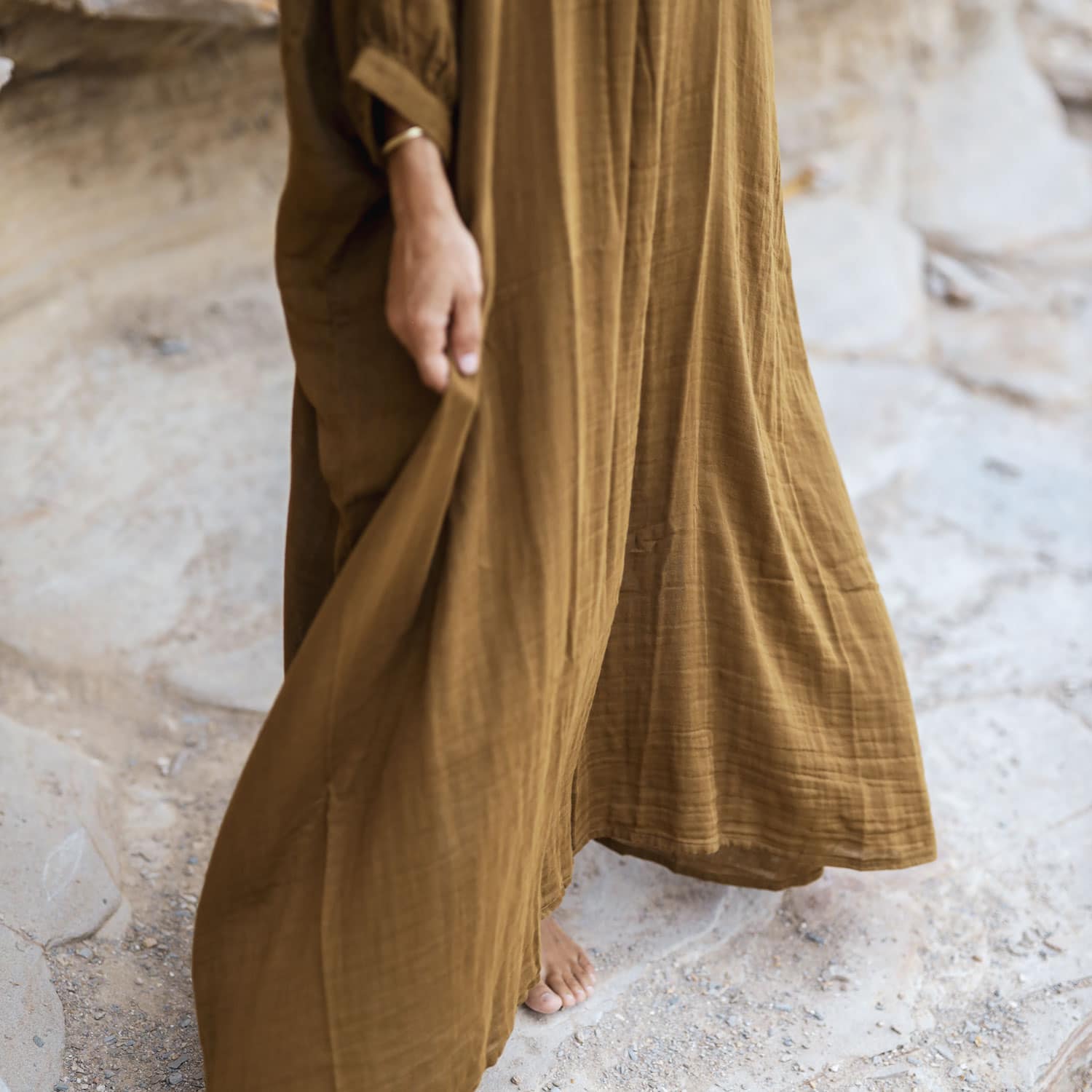 Valou Long Dress - Women - DS Double Saloo - S050 Antique Bronze - n°74 E - Shop - 7400000136644