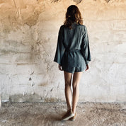 Yoko Kimono - Women - HS Habotai Silk 40 - S021 Dark Green Grey - n°74 E - Shop - 7400000136582