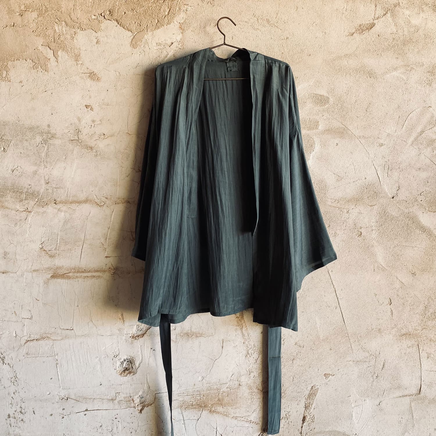 Yoko Kimono - Women - HS Habotai Silk 40 - S021 Dark Green Grey - n°74 E - Shop - 7400000136582