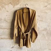 Yoko Kimono - Women - HS Habotai Silk 40 - S050 Antique Bronze - n°74 E - Shop - 7400000136584