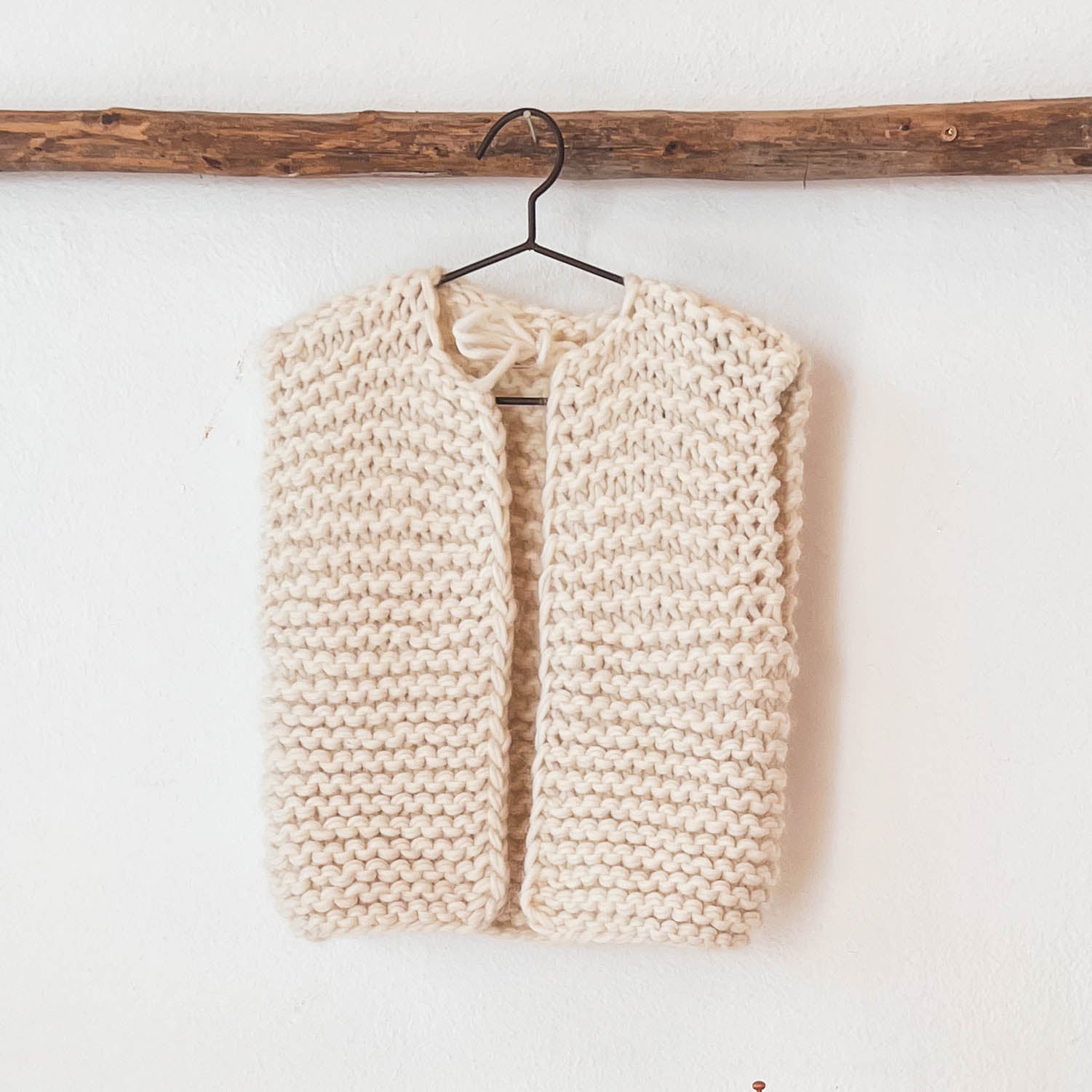 Andrea Gilet - Kids - WA Wool Alpaca - S000 Natural