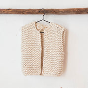 Andrea Gilet - Kids - WA Wool Alpaca - S000 Natural
