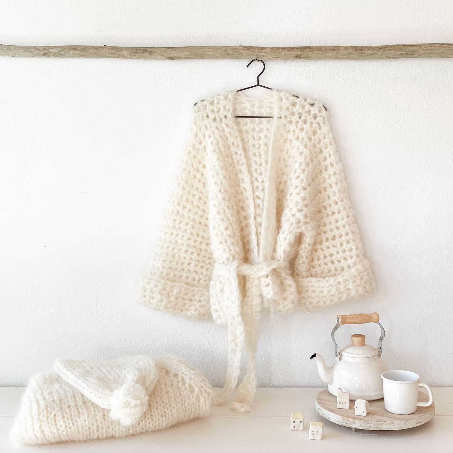 Numero 74 - Fashion - Atelier Crochet Kimono Mohair - Natural - S000