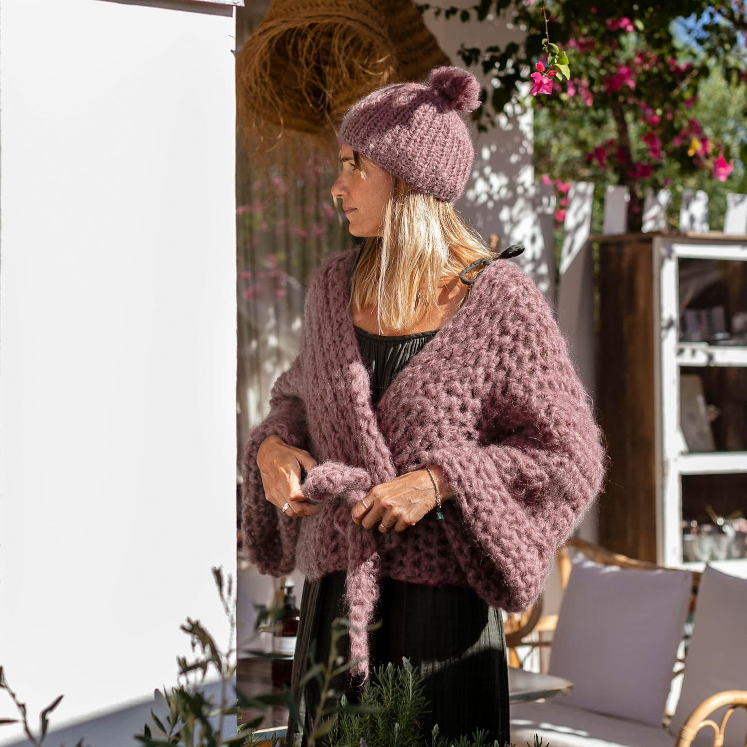 Numero 74 - Fashion - Atelier Crochet Kimono Mohair - Dusty Pink - S0