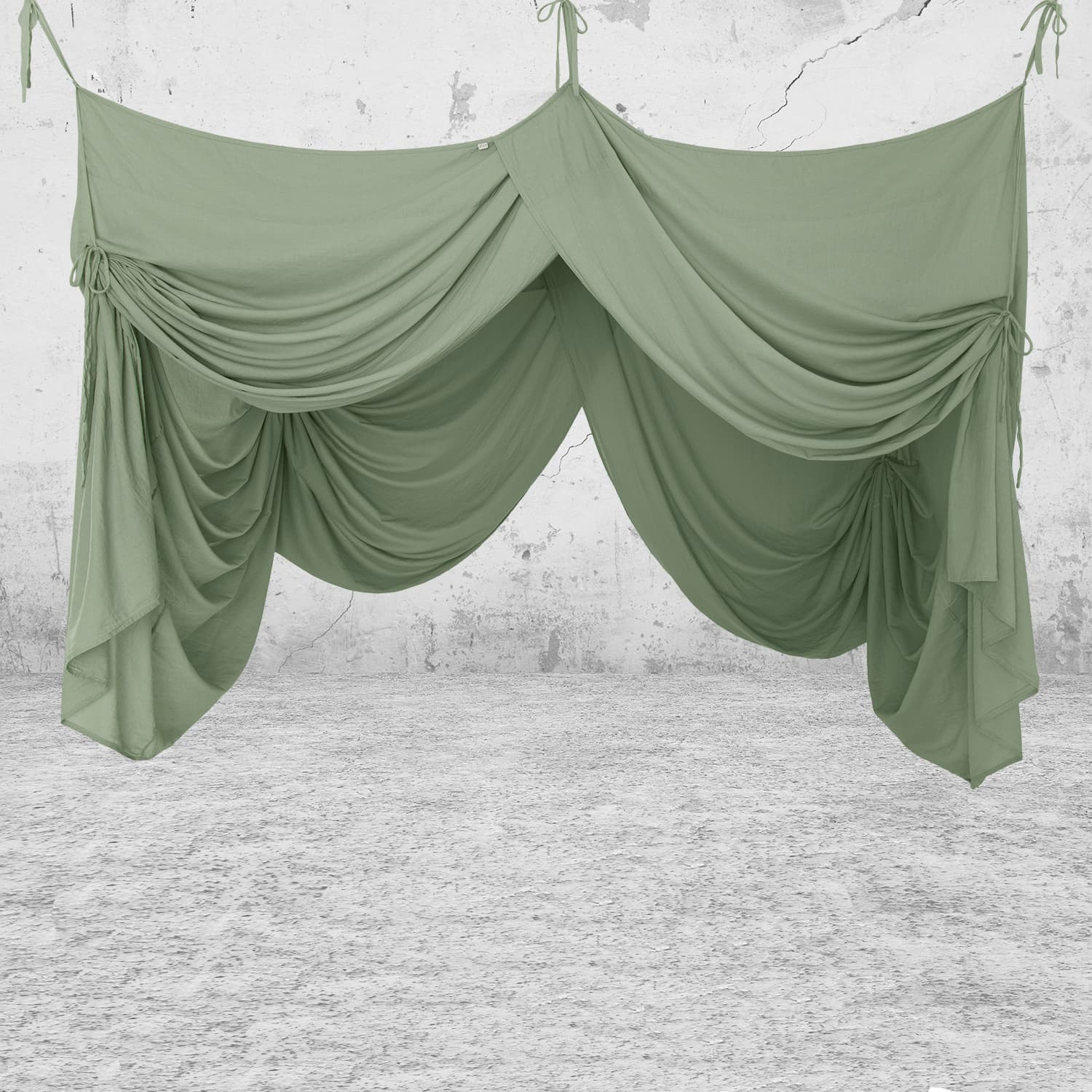Numero 74 - Bed Drape Single - Sage Green - S049