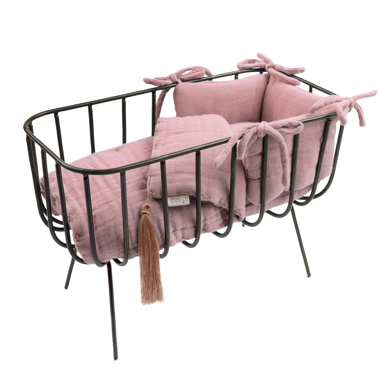 Numero 74 - Doll Metal Crib Set - Dusty Pink - S007