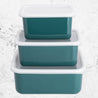 Numero 74 - Home - Enamel Retro Container - Teal Blue - S022