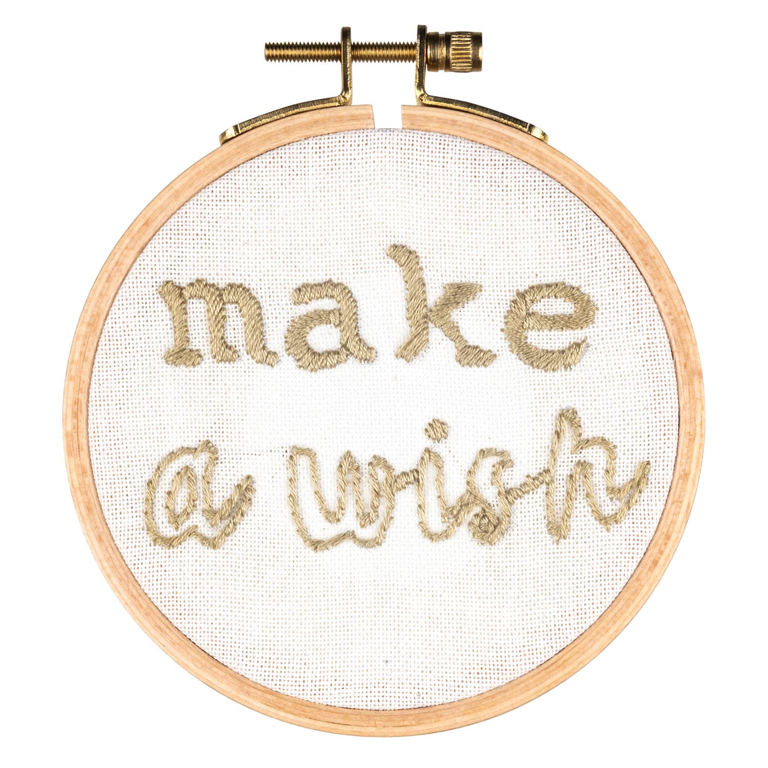 Numero 74 - Hoop Kit Quote Make a Wish - Natural-Multicolor - D117