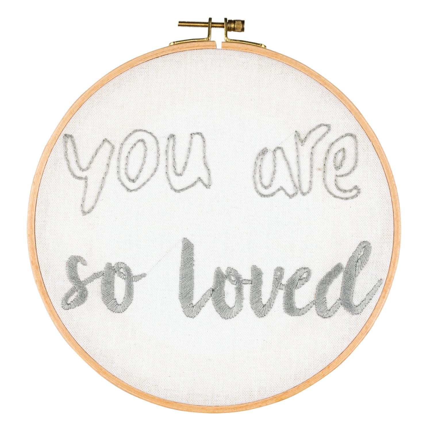 Numero 74 - Hoop Kit Quote You Are so Loved - Natural-Multicolor - D1