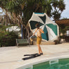 Numero 74 - Outdoor - Ibiza Beach Umbrella - Natural-Teal Blue - D107