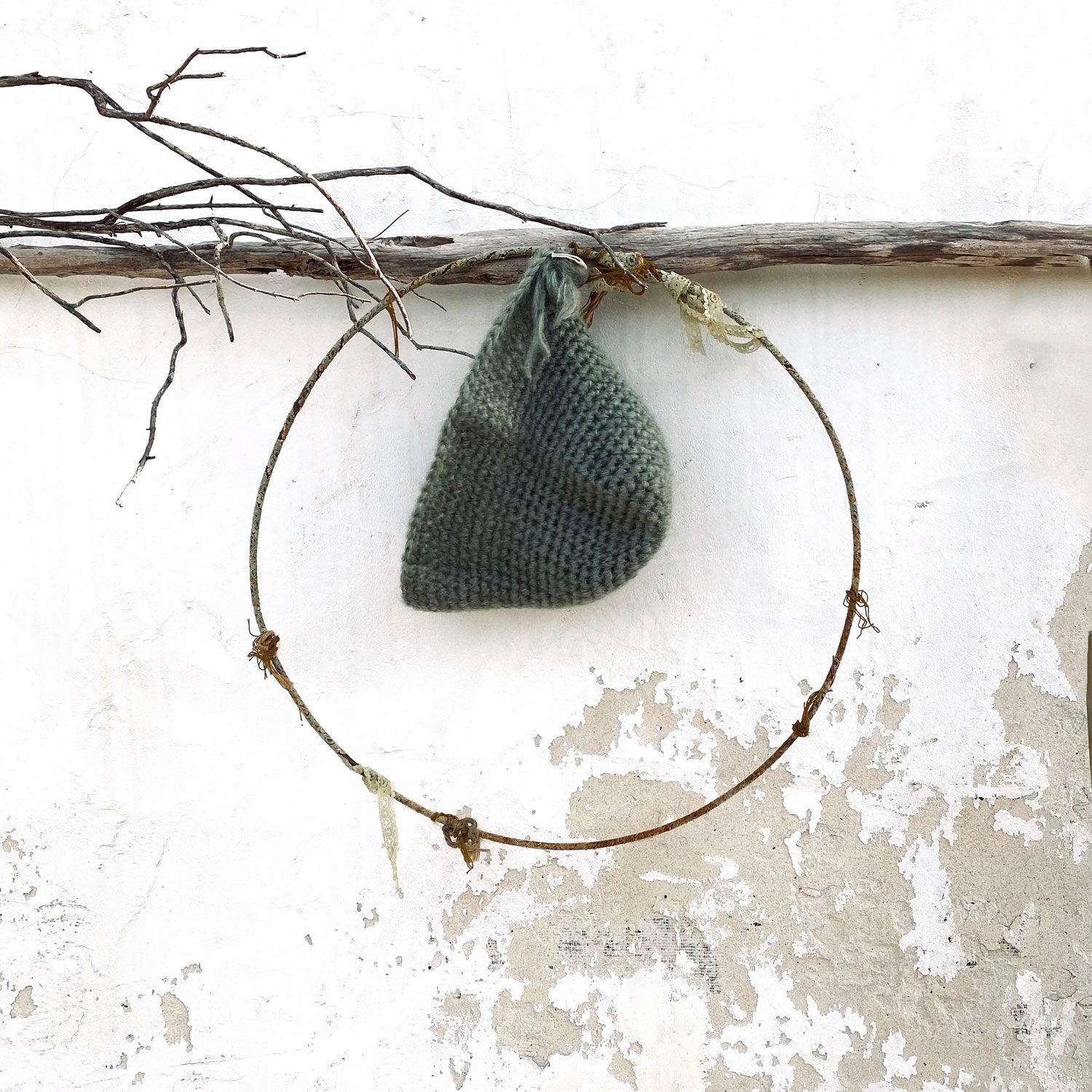 Inma Crochet Hat  - Women - MO Mohair - S049 Sage Green