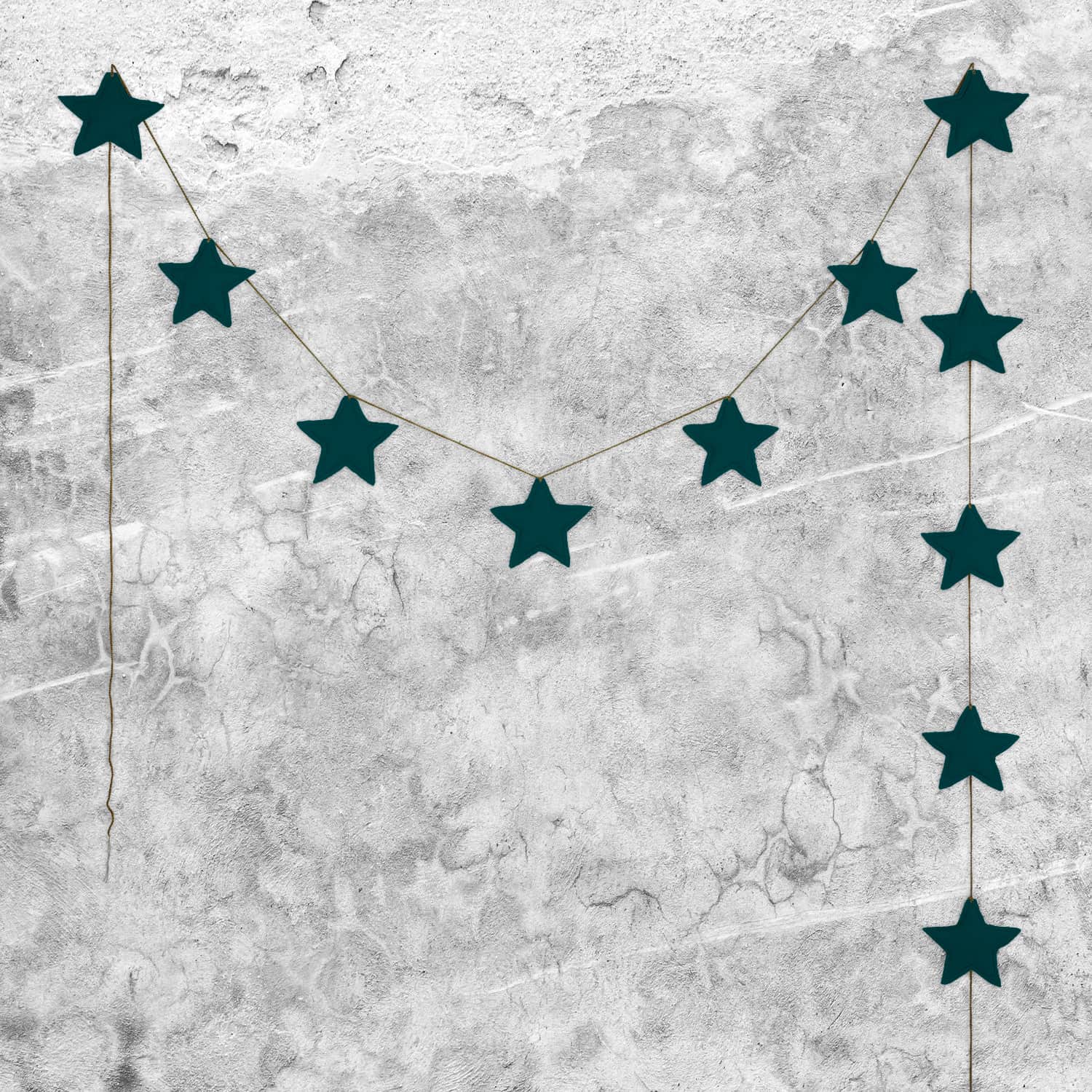 Numero 74 - Mini Star Garland - Teal Blue - S022