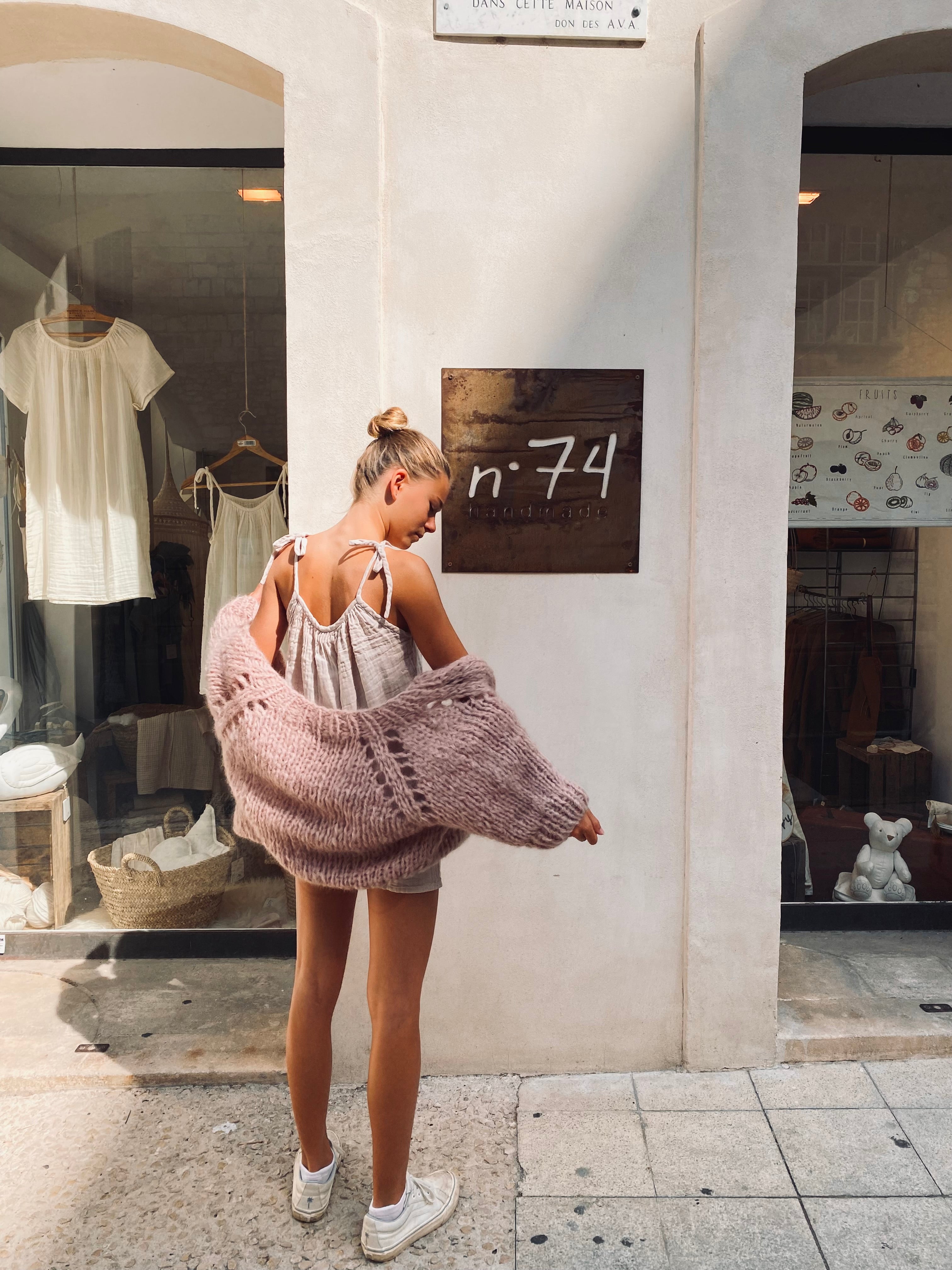 Paulina Vest  - Women - MO Mohair - S007 Dusty Pink
