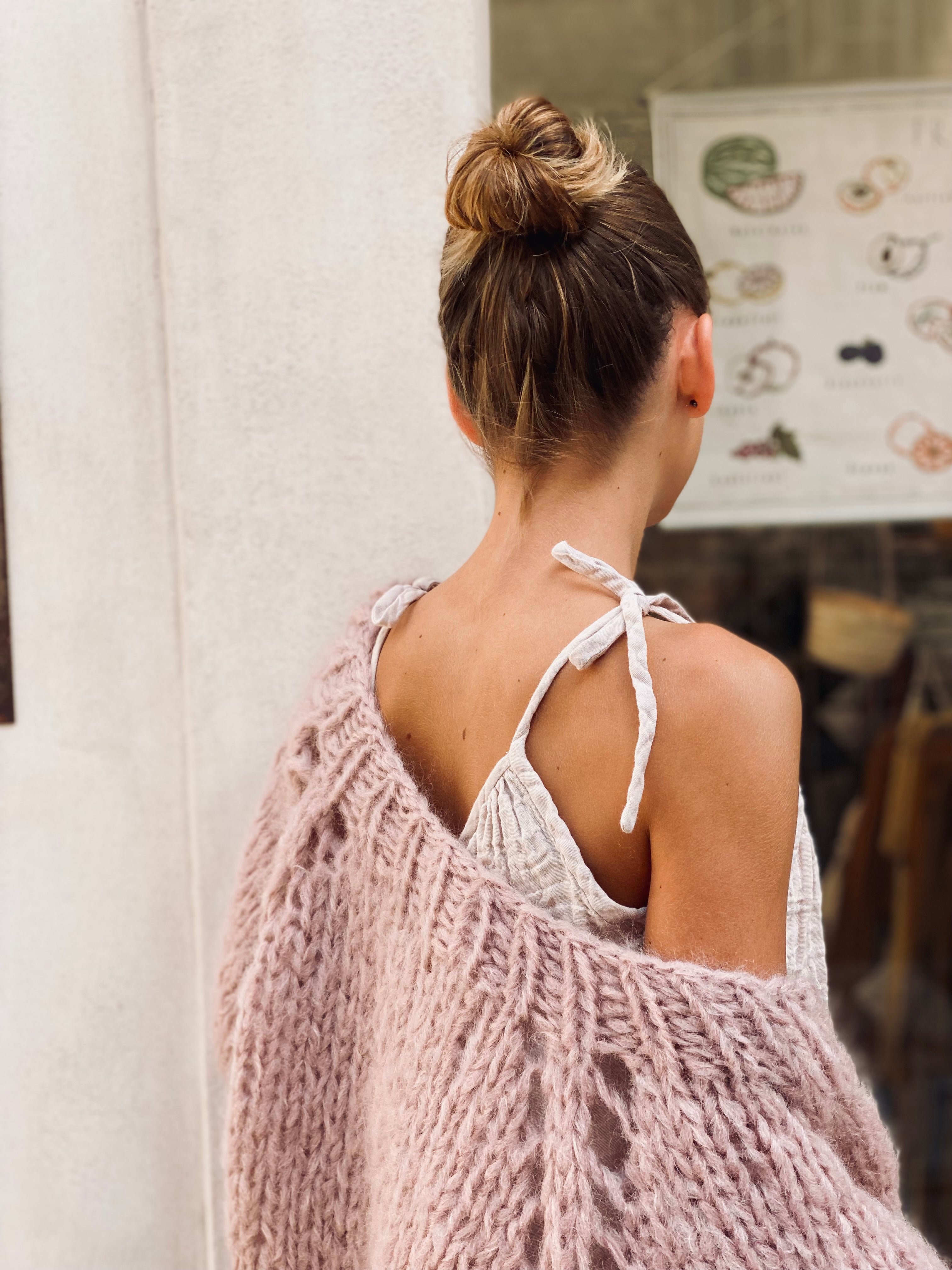 Paulina Vest  - Women - MO Mohair - S007 Dusty Pink
