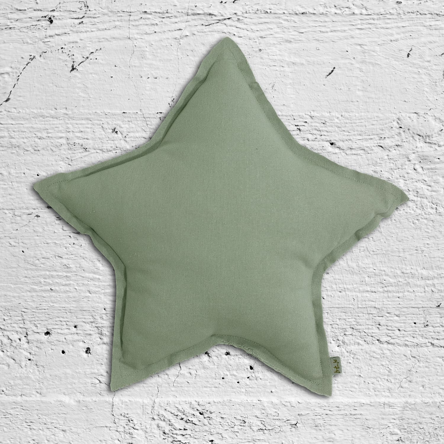 Numero 74 - Star Cushion  - Thai Cotton - Sage Green - S049