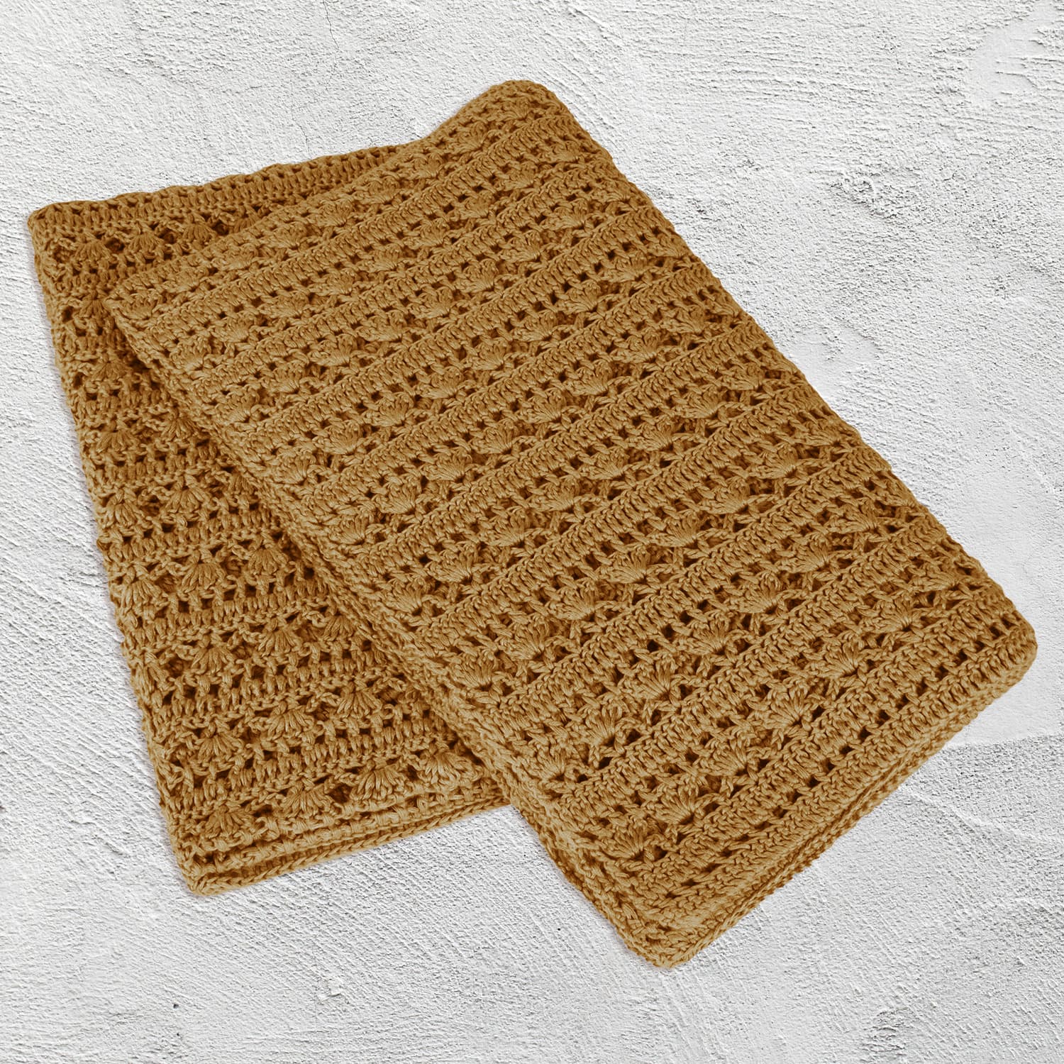 Numero 74 - Tara Crochet Blanket - Gold - S024