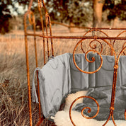 Cot Bumper - WV Woven Velvet - S019 Silver Grey