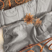 Cot Bumper - WV Woven Velvet - S019 Silver Grey