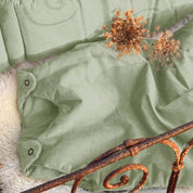Cot Bumper - WV Woven Velvet - S049 Sage Green