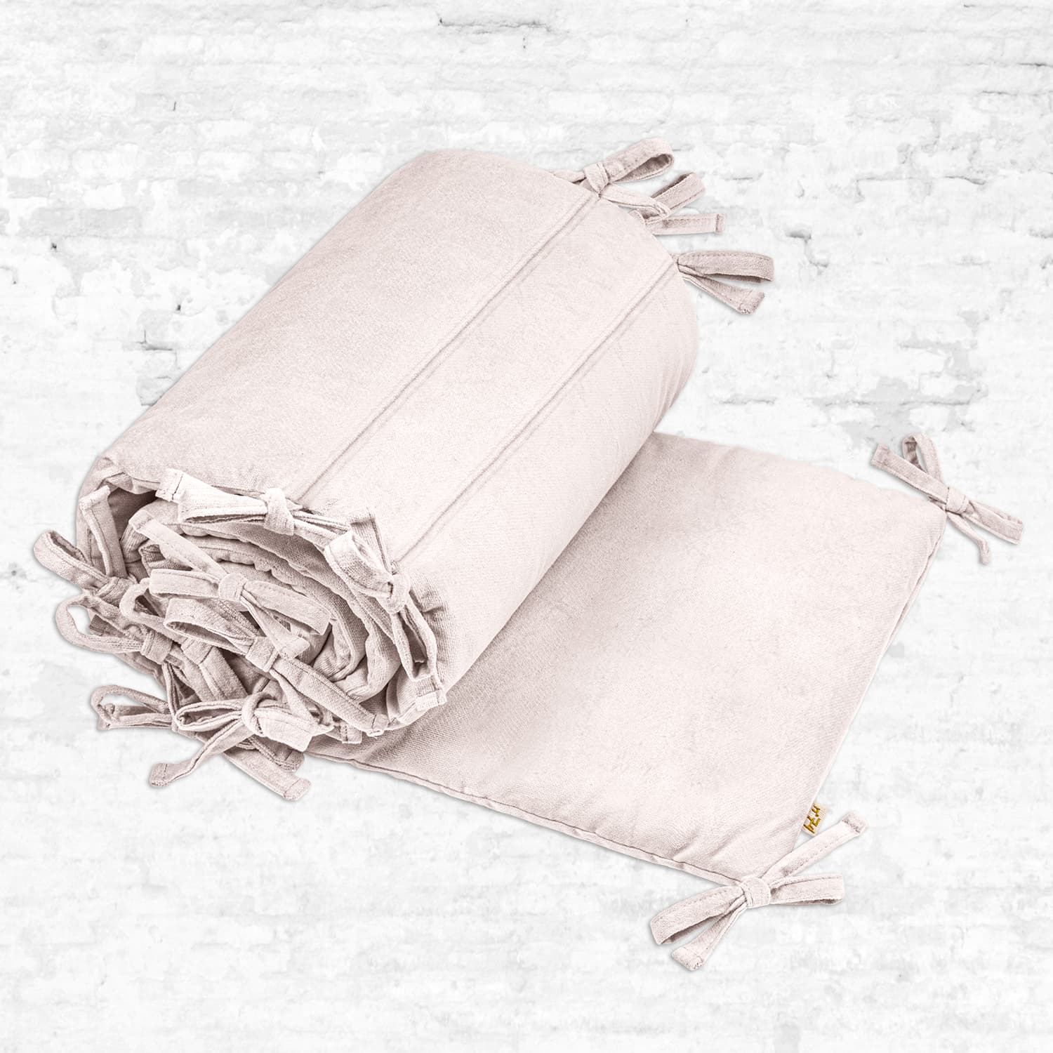 Cot Bumper - WV Woven Velvet - S018 Powder - n°74 E - Shop - 7400000134044