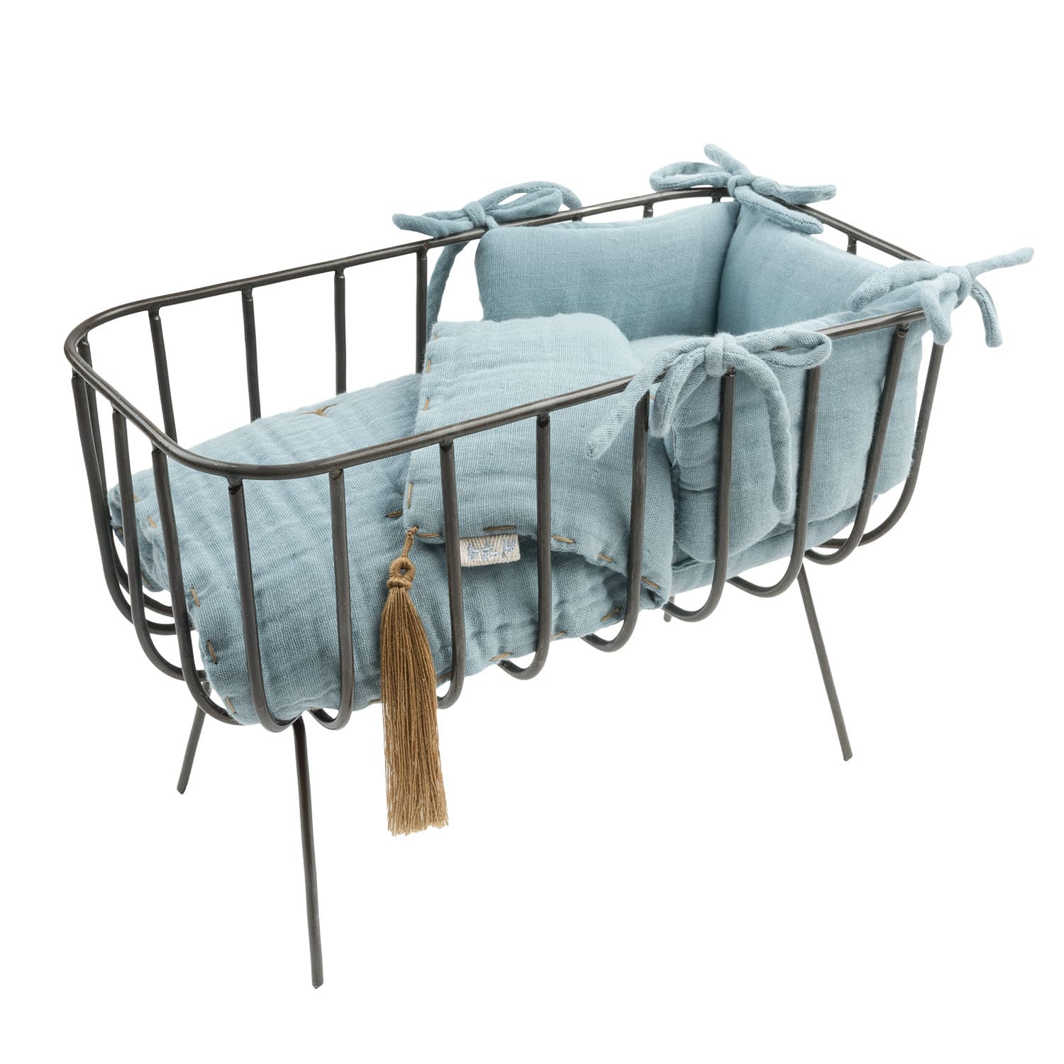 Doll Metal Crib Set - S046 Sweet Blue - n°74 E - Shop - 7400000130807