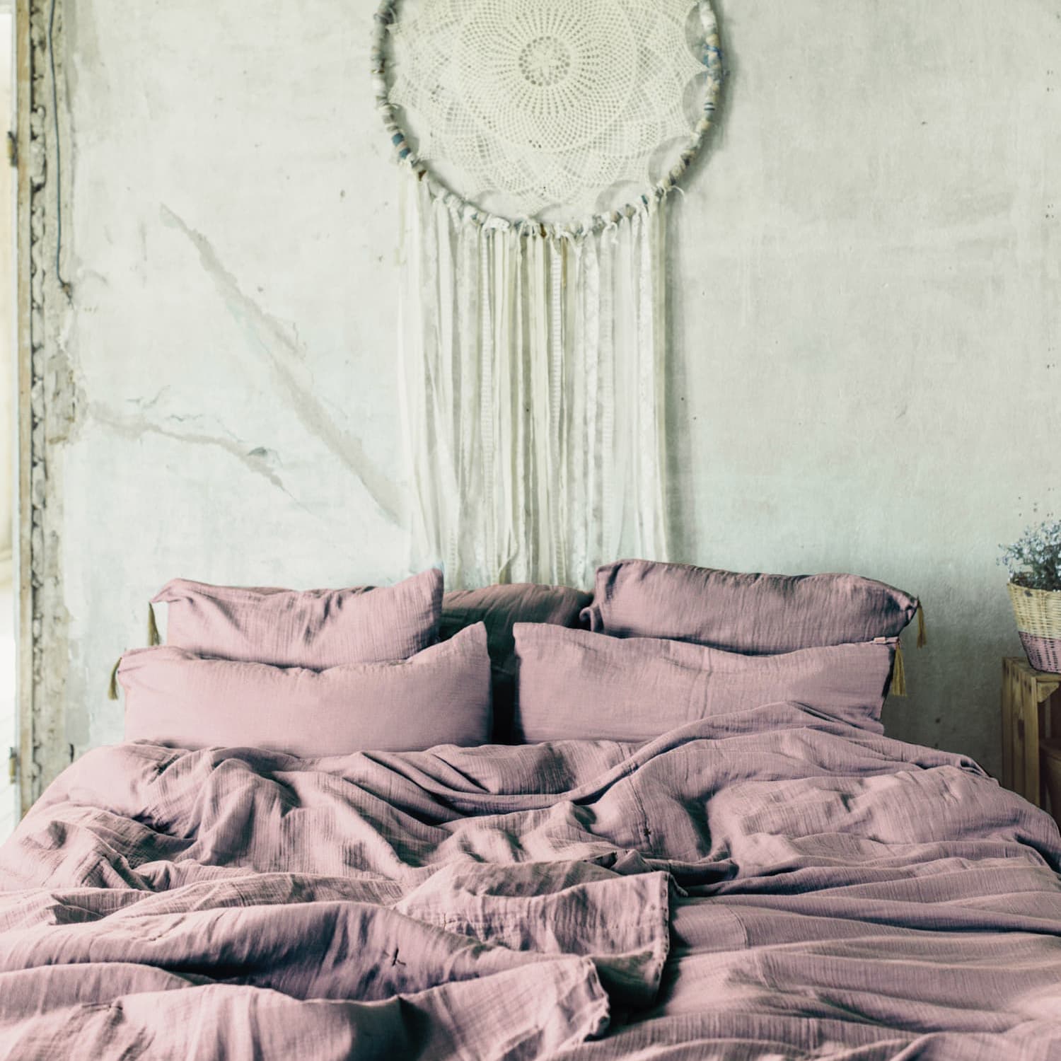 Duvet Cover - DS Double Saloo - S007 Dusty Pink - n°74 E - Shop - 7400000122406
