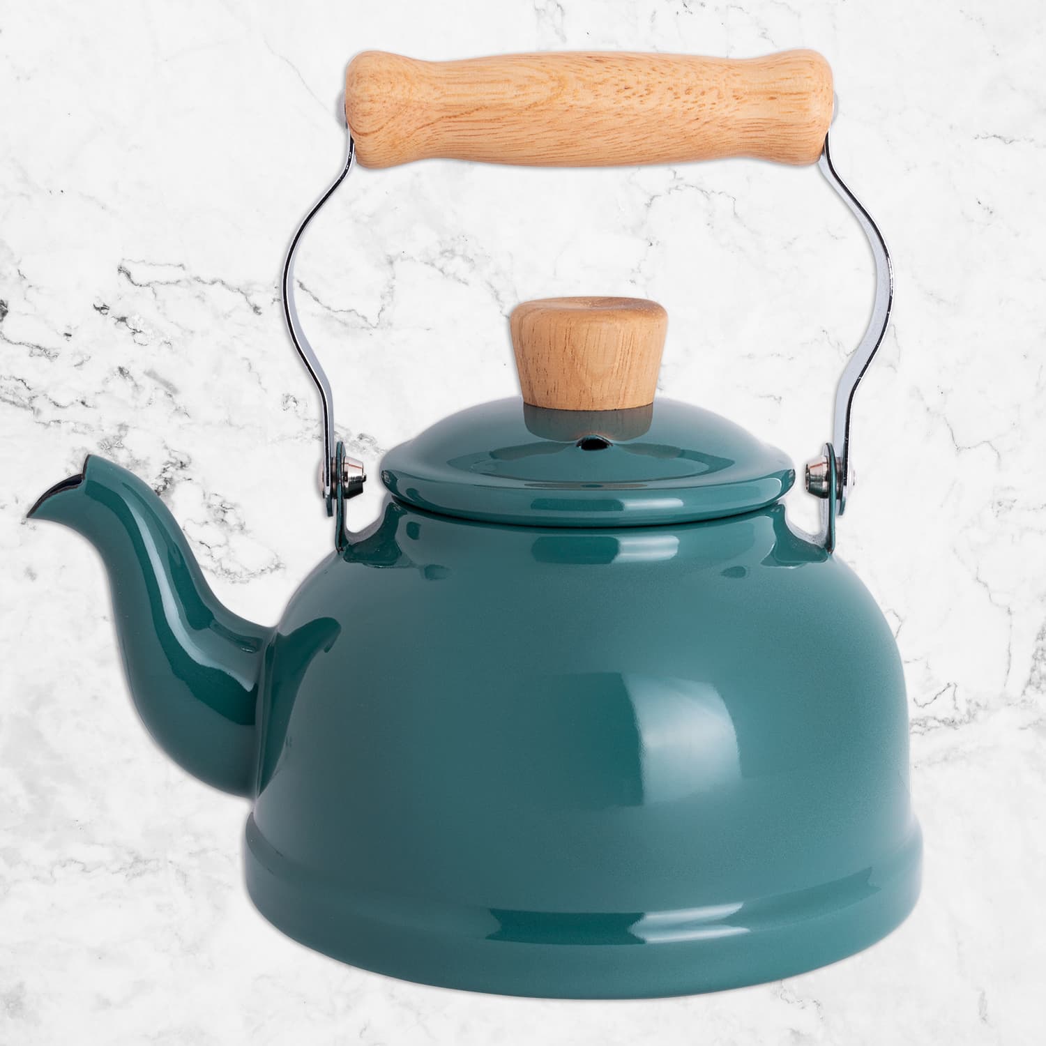 Enamel Retro Teapot - S022 Teal Blue - n°74 E - Shop - 7400000133961