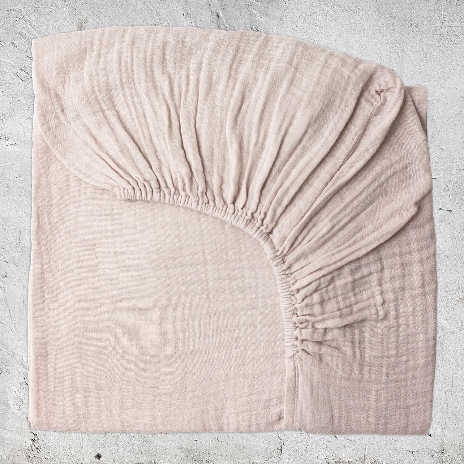 Fitted Bed Sheet - DS Double Saloo - S018 Powder - n°74 E - Shop - 7400000054707