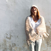 Juliana Crochet Shawl - Women - MO Mohair - S018 Powder - n°74 E - Shop - 7400000136342