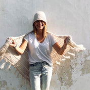 Juliana Crochet Shawl - Women - MO Mohair - S018 Powder - n°74 E - Shop - 7400000136342