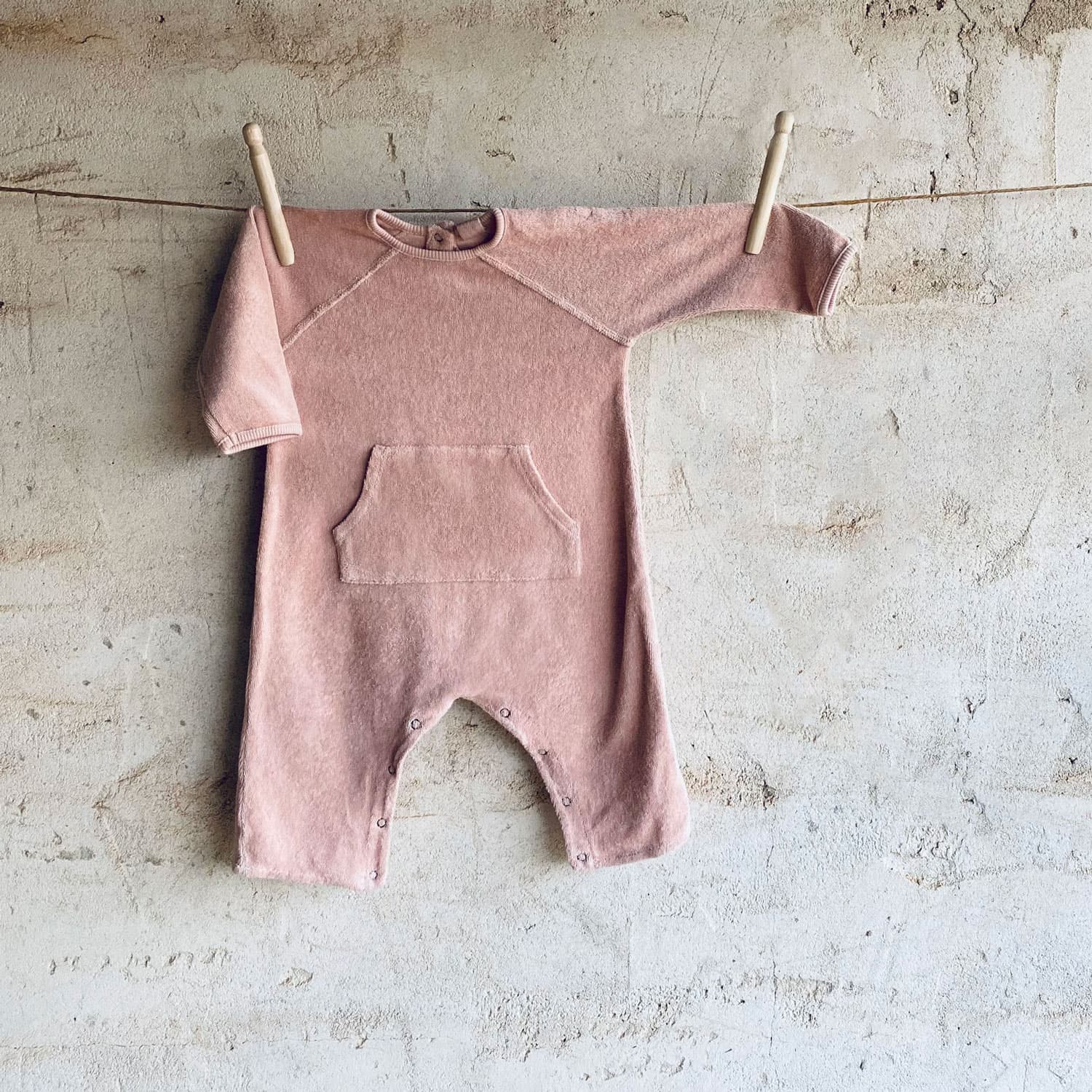 Kyle Jumpsuit - Baby - TJ Terry Jersey - S007 Dusty Pink