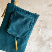 Laptop Case  - WV Woven Velvet - S022 Teal Blue