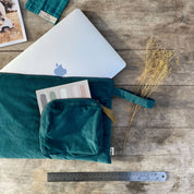 Laptop Case  - WV Woven Velvet - S022 Teal Blue